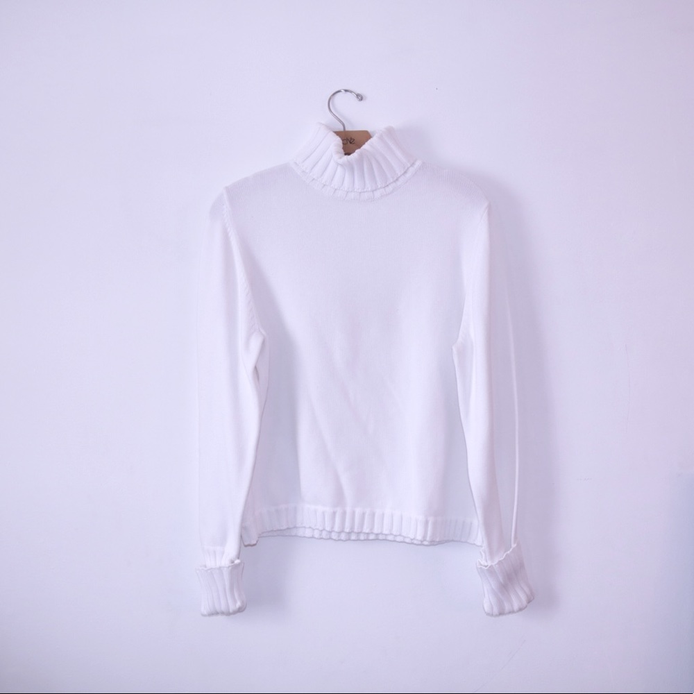 White Turtleneck Sweater